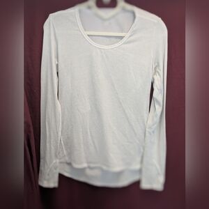 Athleta Ribbed Glitter Stripe Long Sleeve Top – XS